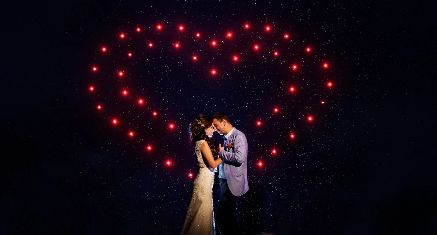 show de drones pedida de matrimonio