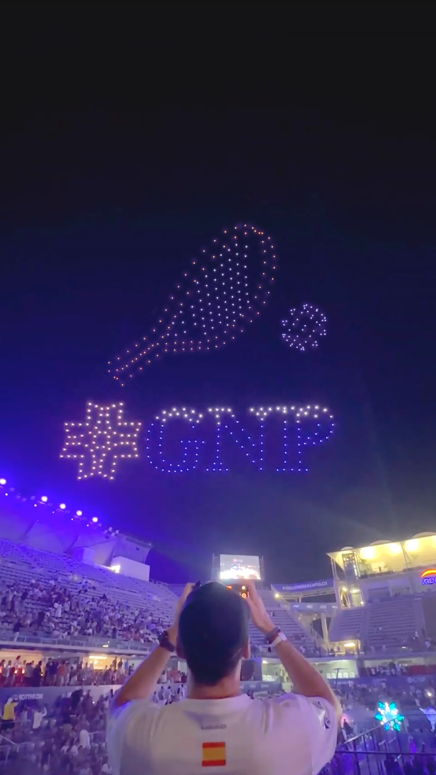 show de drones torneo de padel