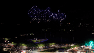 Drone show in the U.S. Virgin Islands for the Winter Carnival.