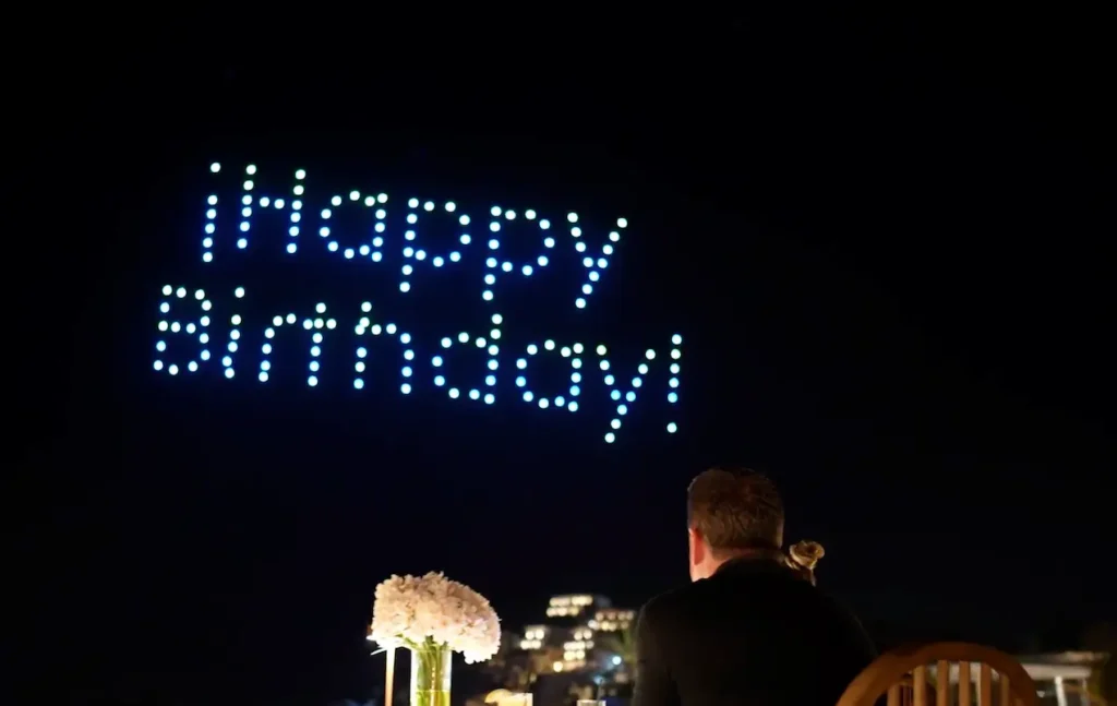 Drone show birthday party