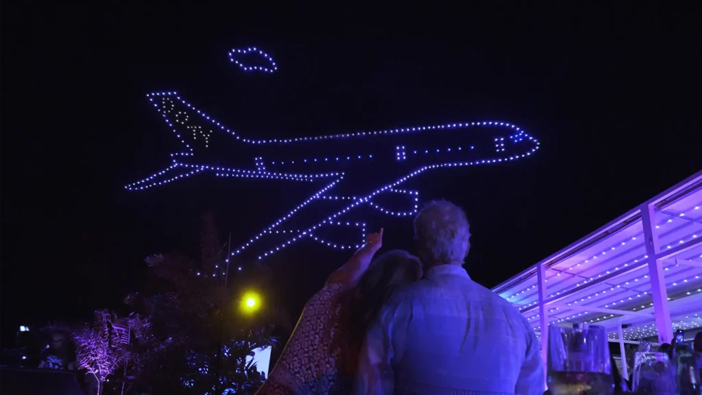 show de drones para acticaciones de marca