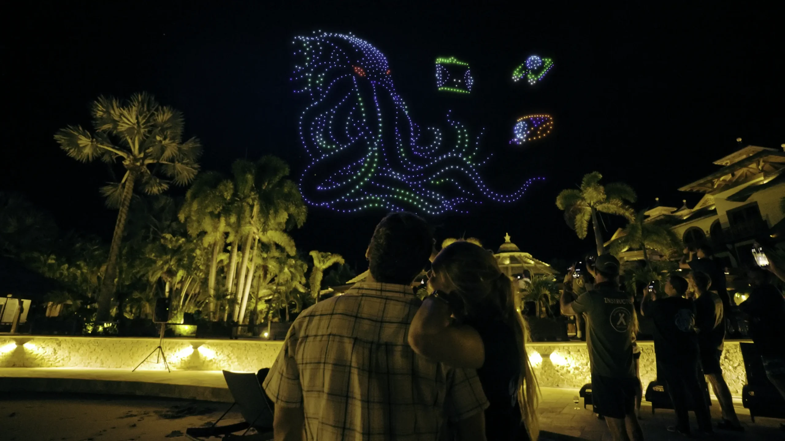 Drone show vs fireworks