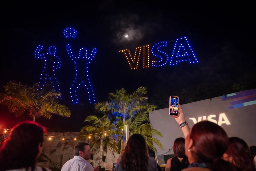 Drone show for visa corporate event