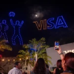 Drone show for visa corporate event