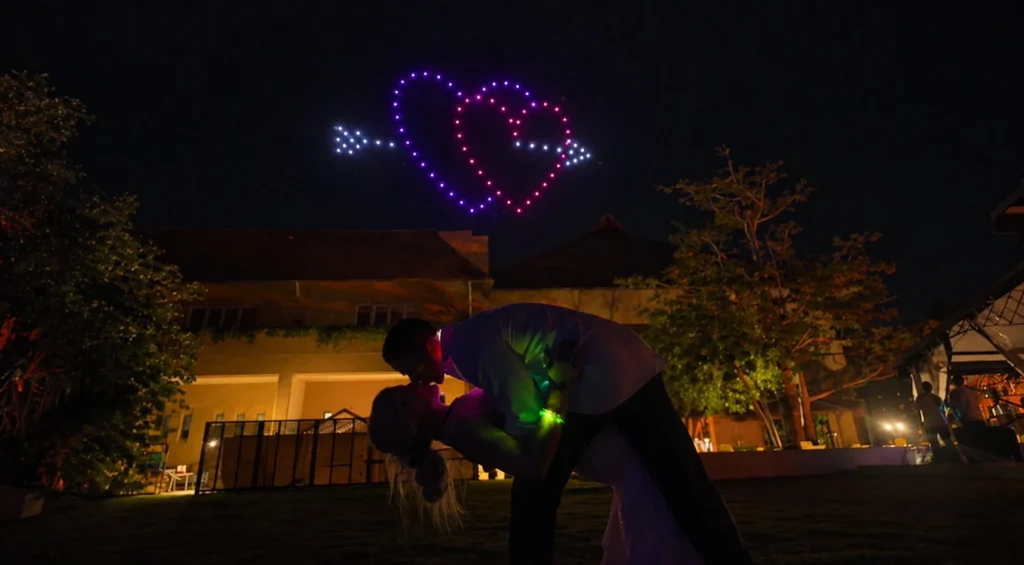 drone show private wedding