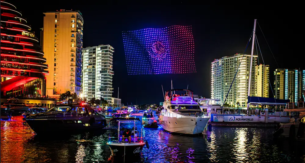 Show de drones mexico puerto cancun