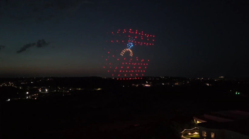 drones en el cielo para bodas