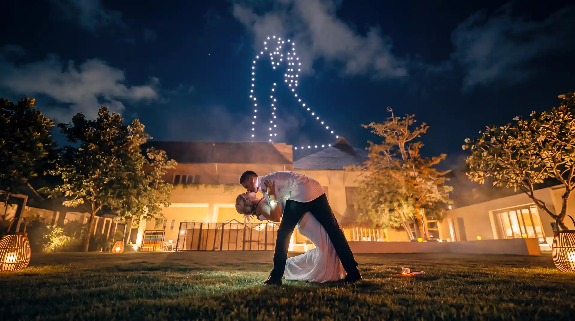 Show de drones boda Riviera Maya