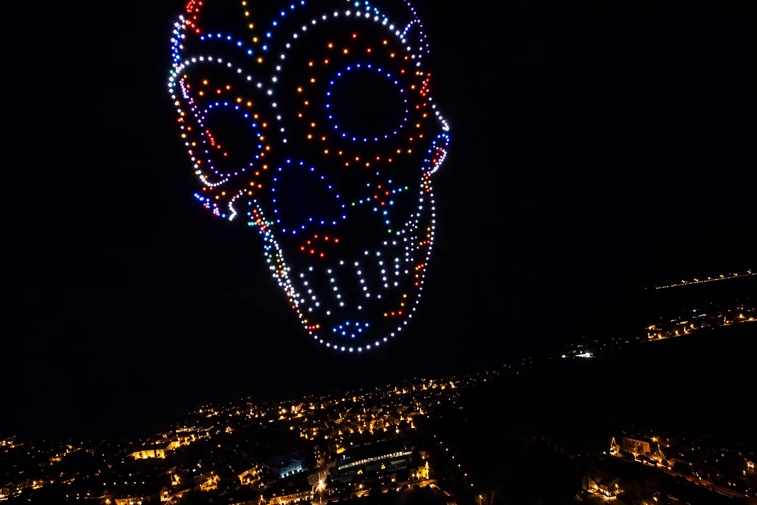 Calavera show de drones