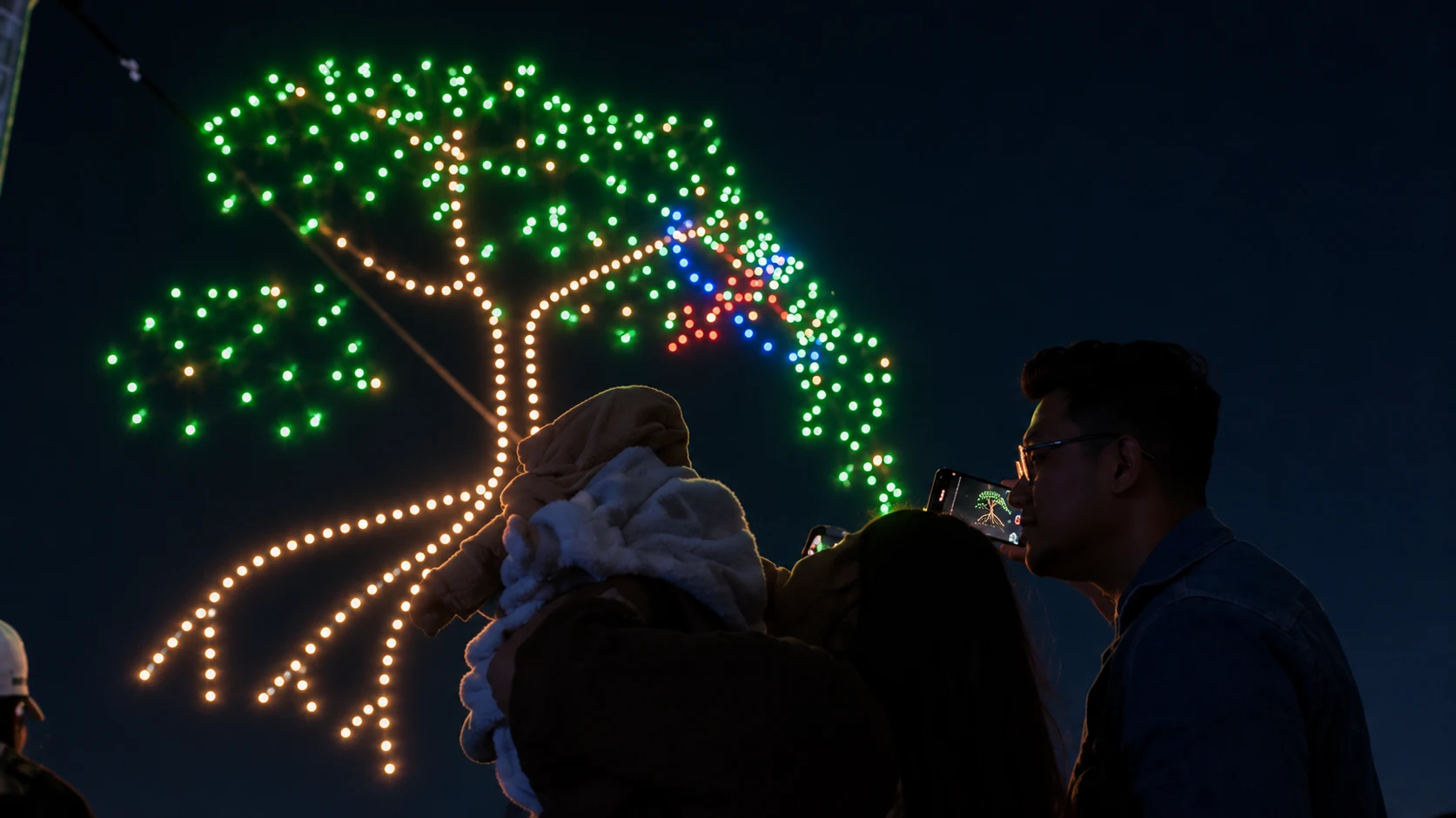 árbol show de drones